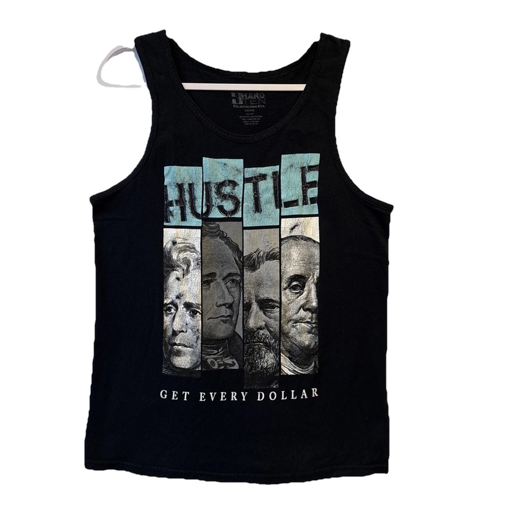Hard‎ Ten Clothing Co Hustle Get Every Dollar Tank Top Men's M Beach Streetwear